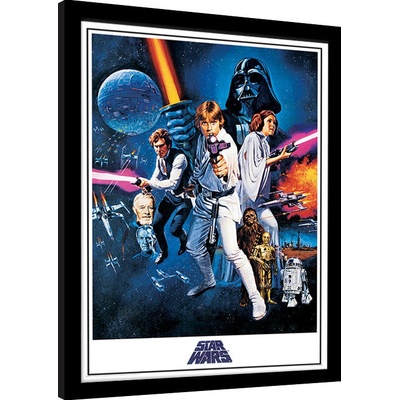 Rámovaný Obraz - Star Wars: Nová naděje - One Sheet, 30 × 40 cm