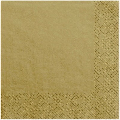 PartyDeco ubrousky zlaté 20ks 33x33cm