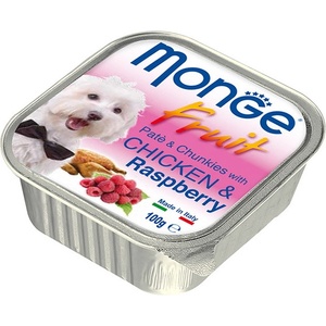  Кучешка храна в консерва Monge Fruit Chicken& Raspberries - 0.1кг