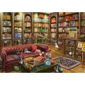 Ravensburger - Puzzle Cozy library - 1 000 piese