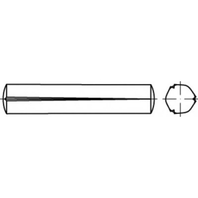 TOOLCRAFT TO-5438457 kužeľový ryhovaný kolík 8 mm ocel 100 ks