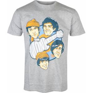 ROCK OFF мъжка тениска Monkees - Vinyl Heads - СИВ - ROCK OFF - MONKTS04MG