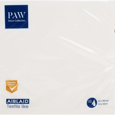 Airlaid AAND000101 SERVÍTKY 12ks Unicolor - biele 40x40cm