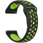  Mobilly универсална каишка, 22 мм, силиконова, черна/зелена (160 DSJ-03-00T black/yellow 22mm)