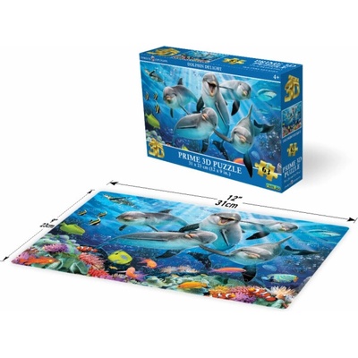 PRIME 3D PUZZLE Delfíni 63 ks