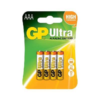 Алкална батерия gp ultra lr03 aaa /4 бр. в опаковка/ блистер 1.5v gp, gp24au (gp-ba-24au21-sb4)