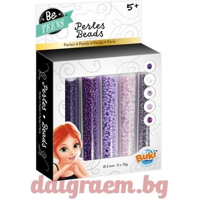 Buki France Комплект 5 цвята мъниста buki pe008 (bkpe008)