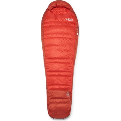 Rab Пухен спален чувал Rab Alpine -6C / 20F Down sleeping bag - Dark Horizon / Tuscan Red - размер Long (513-1922-0114)