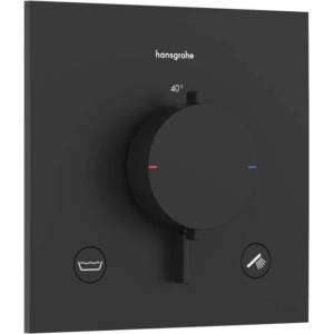 Hansgrohe Ecostat Comfort E - Скрит термостатен кран, за 2 уреда, черен мат 33716670 (33716670)
