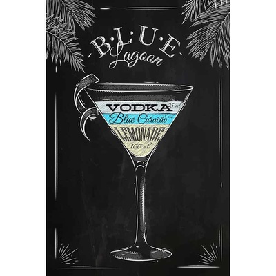 Ceduľa Drink BLUE Lagon