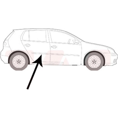 Pravá zadní ochranná lišta dveří VW Golf 5 / 2003-2009