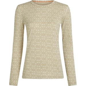 Icebreaker Дамско мериносово термобельо Icebreaker Women's Merino 260 Oasis L/S Crewe Alpine Geo Merino base layer - Undyed / Cumin / J (115-2826-0214)