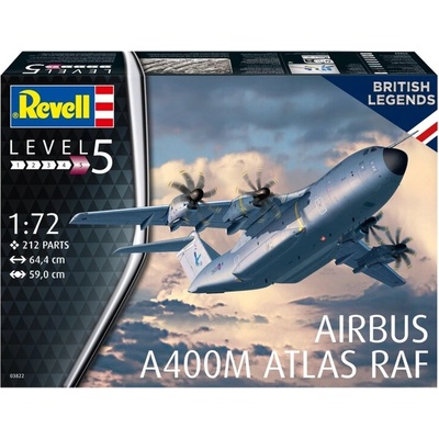Revell Сглобяем модел, Revell, Британски легенди, Airbus A400M Atlas RAF, 212 части (R03822)