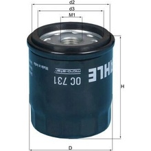 Olejový filter MAHLE OC 731