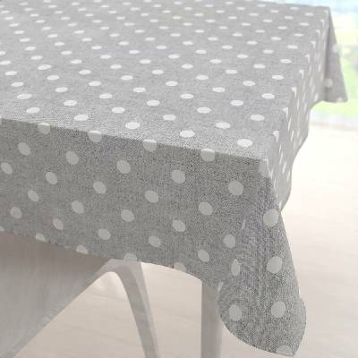 Biante čtvercový ubrus Porto PRT-018 Bílé puntíky na šedém režném 130x130 cm