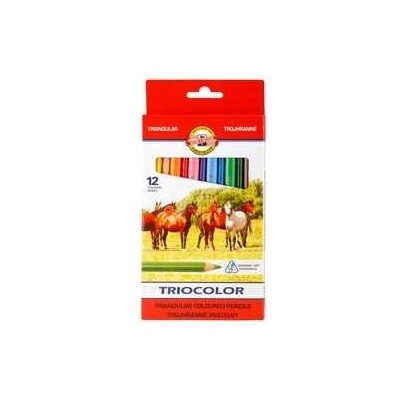 Triocolor 3142 stredne hrubé trojhranné pastelky 12 ks