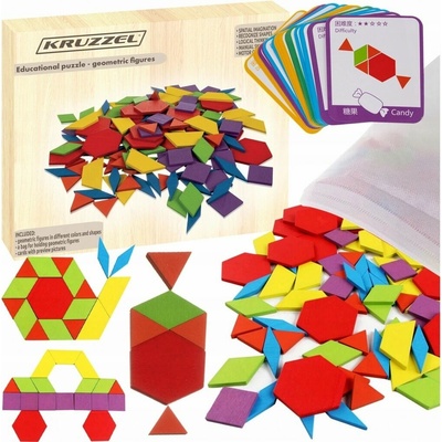 Kruzzel Skládačka pro děti Geometrické tvary 155 dílků