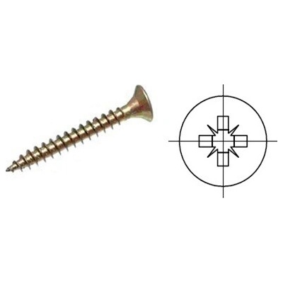 STRONG StrongFix Skrutka PZ 4x45mm zápustná hlava zinok žltý 10700504