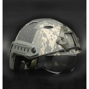 DRAGOWA Tactical Тактическа каска Fast PJ с очила Bolt, ACU (без сертификация) (DRG153.ACU)