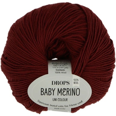 Drops Baby Merino UNI 51 hnedo červená