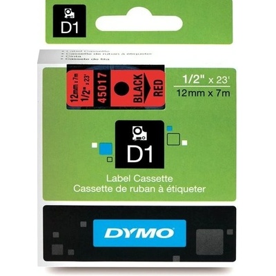 Páska Dymo 12mm 45017, D1 čierna na červenú