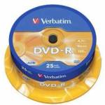 Verbatim DVD-R, 4.7 GB, 16x, AZO покритие, 25 броя в шпиндел, office1_2065200057