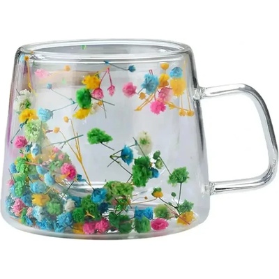 CupHup Стъклена термо чаша CupHup Blum с двойно дъно, Spring (Blum-01-02)