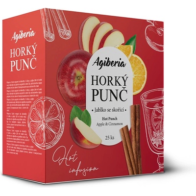 Hotfruits Agiberia Jablko se Skořicí čaj 25 x 20 g