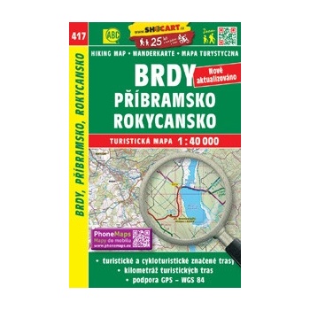 Brdy Příbramsko Rokycansko mapa 1:40 000 č. 417