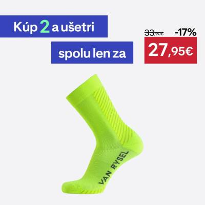 Van Rysel Zimné cyklistické ponožky EDR PrimaLoft žlté