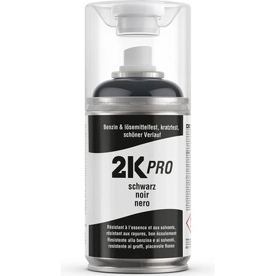 2K-PRO PU dvojzložková polyuretánová farba v spreji 250 ml matná čierna