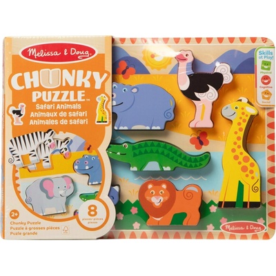 Dřevěné chunky puzzle safari MELISSA & DOUG