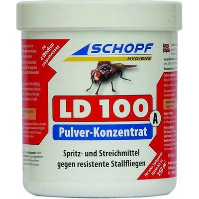 Schopf Hygiene LD 100 A práškový koncentrát k hubení much ve stáji 250 g červený