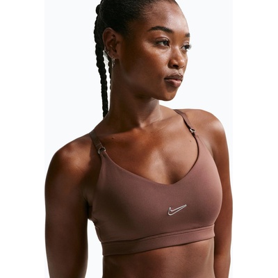 Nike Спортен сутиен Nike Indy Padded Gloss light brown