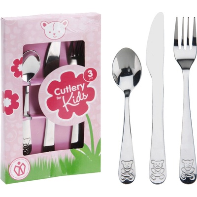 EH Excellent Houseware Dětská sada příborů 3 kusy stříbrný