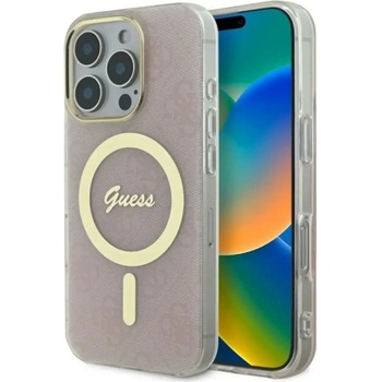 GUESS Калъф Guess IML 4G MagSafena iPhone 16 Pro - розов (3666339342067)
