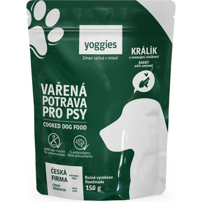 Yoggies Velikonoční Vařená potrava 100% králík 150 g