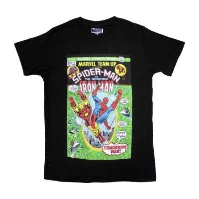 Marvel Comics Unisex T-shirt: Spiderman & Iron Man Comic Cover