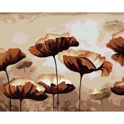 zuty Malování Podle Čísel Květy Vlčího Máku 80 x 100 Cm Plátno 8596530105787