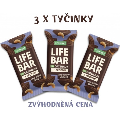 Lifefood Lifebar Oat Snack proteinová 3 x 40 g