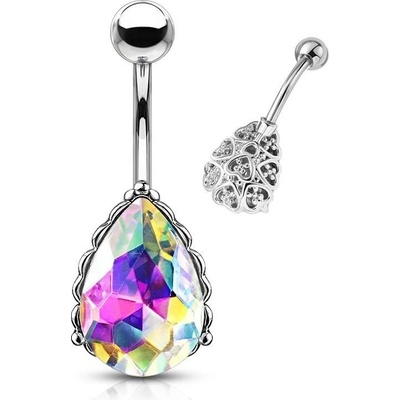 Šperky4U piercing do pupíku kapka WP0024-AB