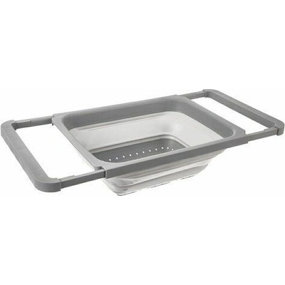 Cedník 39x26,5cm , skládací, pružný, do dřezu, silikon/plast