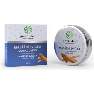 Topvet Masážna sviečka - Santal drevo 30 ml