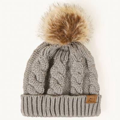 dětská pletená čepice šedá