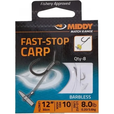 Middy Вързани куки MIDDY Fast-Stop Carp Hooks - 8 броя в пакет (M182X)