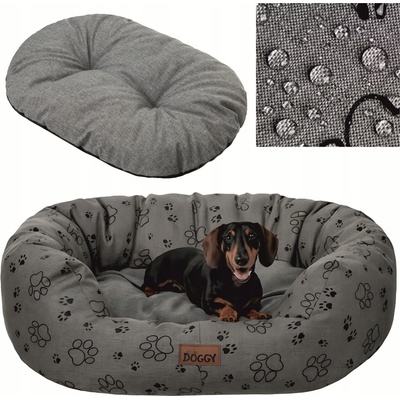 Doggy sivá polyester XL oválna s možnosťou prania
