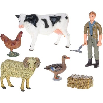 Mikro Зооландия крава с овен и аксесоари