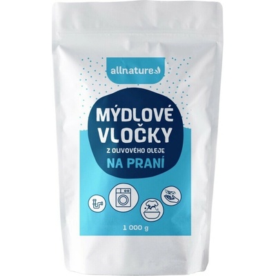 Allnature Mýdl.vločky z oliv.oleje na praní 1000 g