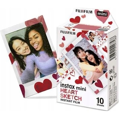 Fujifilm Instax mini Heart Sketch Srdíčka 10 kusů