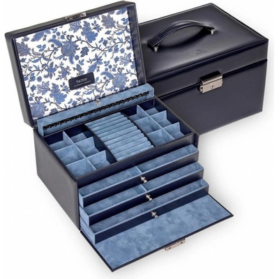 Sacher šperkovnice Jasmin Leather Florage 72_501_014008 modrá
